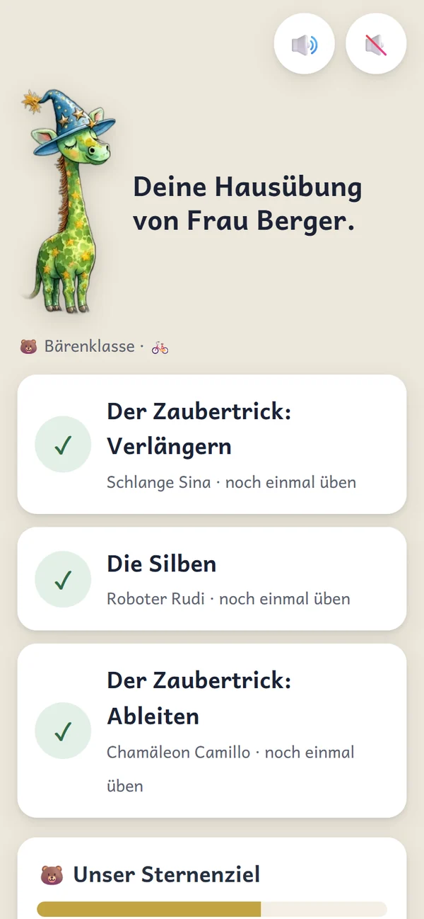 Die Hausübung am Handy eines Kindes, mit Luna